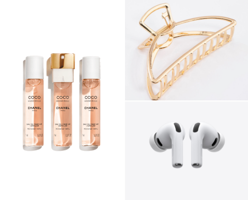 Handbag essentials cover photo collage