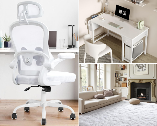 White Dorm Setup Recs!!🤍✨ cover photo collage