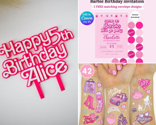 Barbie Birthday 💓 cover photo collage