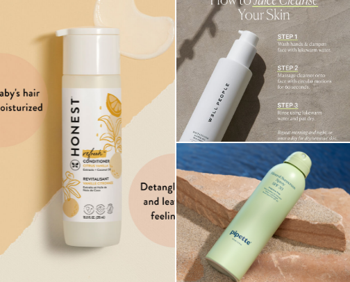 Low-tox skincare recs for the whole family! cover photo collage