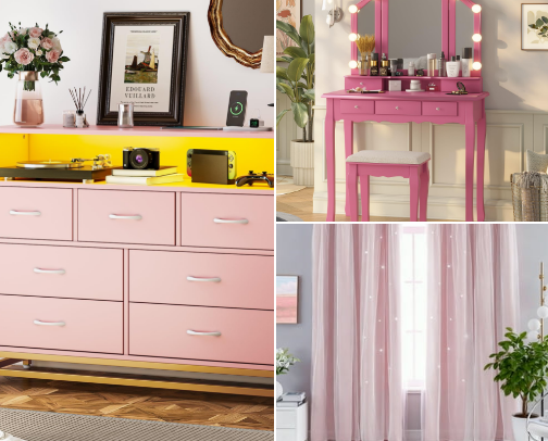 Cute House Finds For Girlie Girls cover photo collage