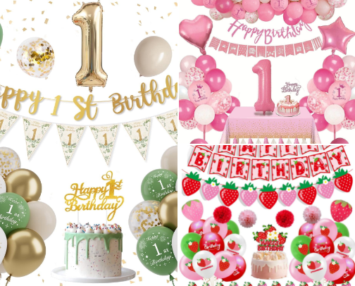 First Birthday Essentials | Unique Themes, Decorations & Party Must-Haves cover photo collage