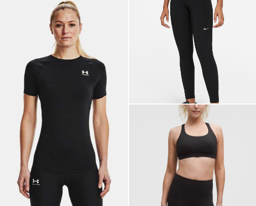 athletic clothes cover photo collage