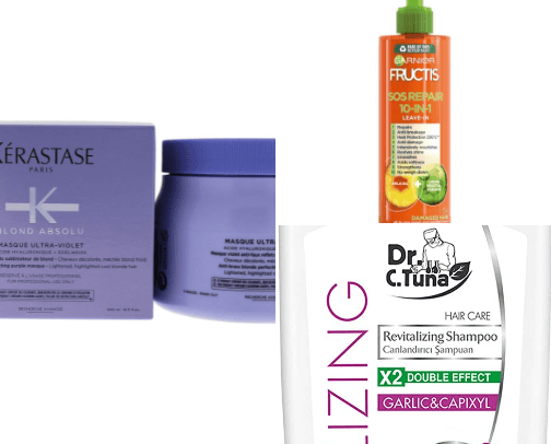 Hair products cover photo collage