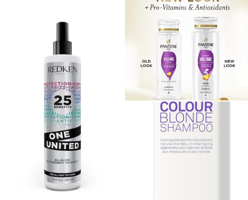 Hair products cover photo collage