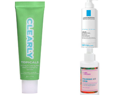 Face First, Glow Always: Dry Skin Essentials cover photo collage