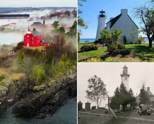 Michigan's Lighthouse's cover photo collage