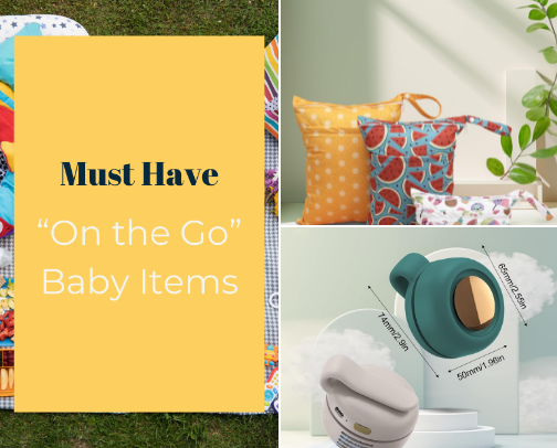 My Favorite "On the Go" Baby Items as a First Time Mom cover photo collage