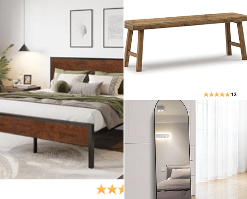Organic Modern Bedroom Amazon Finds cover photo collage