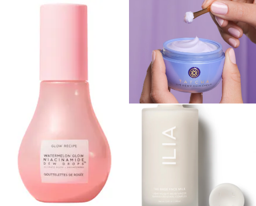 Full glam makeup essentials ☀️🐚 cover photo collage