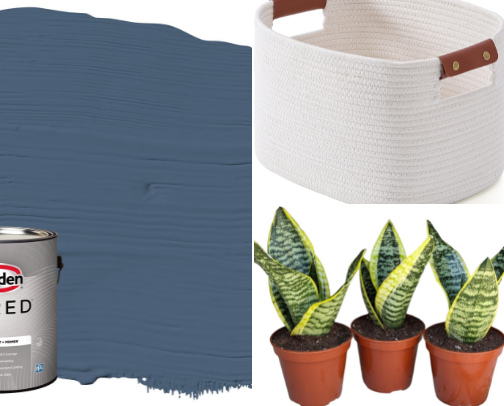 Moody Boho Bathroom on a Budget cover photo collage