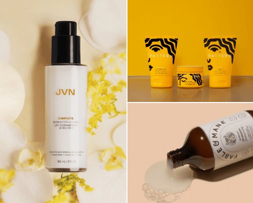 products for curly hair cover photo collage