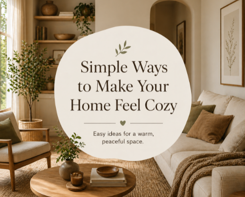 Simple Ways to Make Your Home Feel Cozy cover photo collage