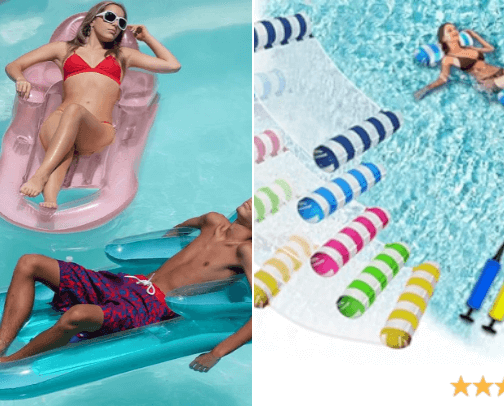Pool Floats and Toys cover photo collage