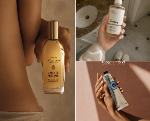 Extraordinary skincare cover photo collage