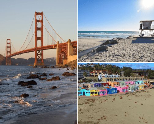 West Coast Beaches cover photo collage