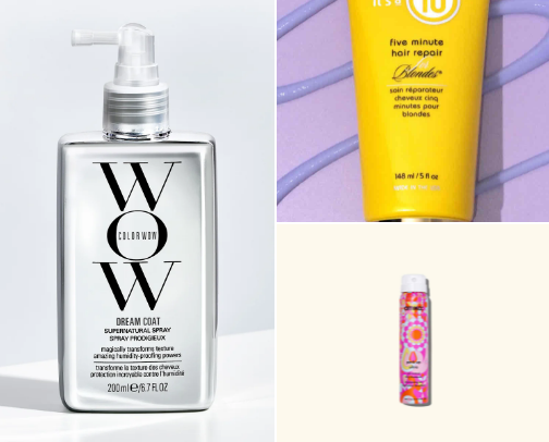 Favorite hair products for a blonde who wants her hair healthy 💛💛 cover photo collage