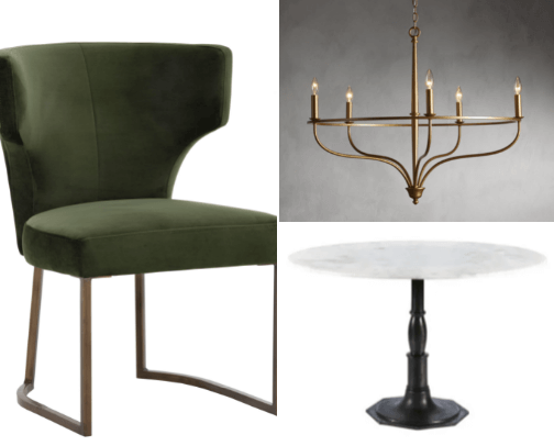 Modern classic home decor- dining room cover photo collage