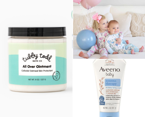 Eczema baby things cover photo collage