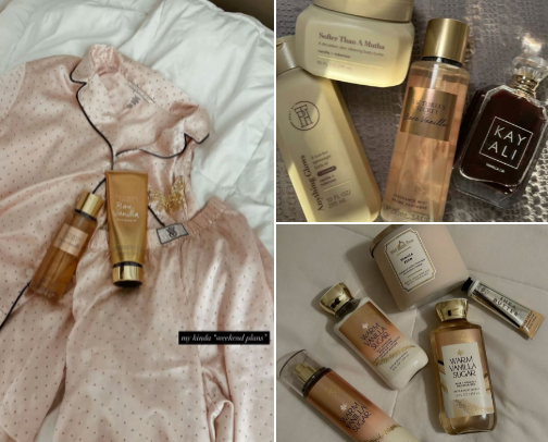 Feminine Night Routine – Baby Powder & Good smell ✨🌸 cover photo collage