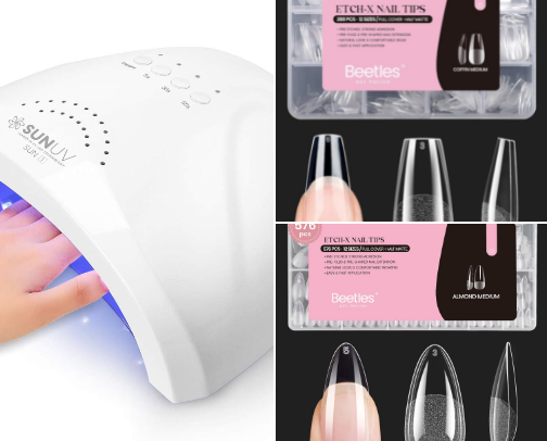 At home gel nails cover photo collage