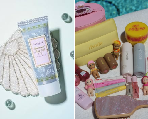 top rated skincares and makeup: a model's glowy skin secrets🥯 cover photo collage