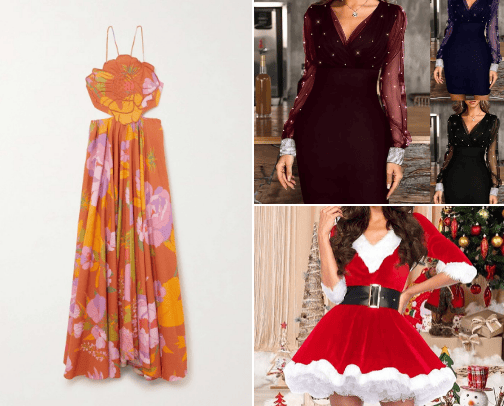 Top Places to Buy a Holiday Dress cover photo collage