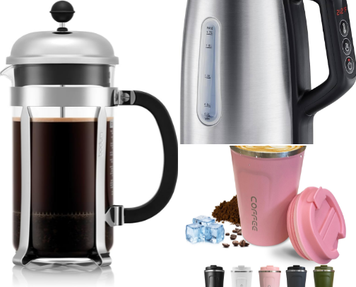 Amazon Coffee Essentials for Coffee Lovers cover photo collage