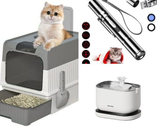Cat parent necessities 🐈‍⬛ cover photo collage