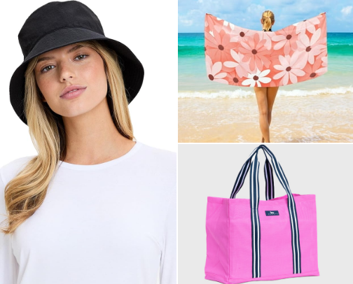 Beach babe essentials cover photo collage