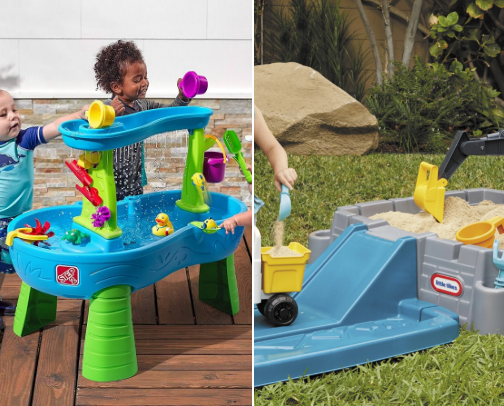 outside play toys cover photo collage
