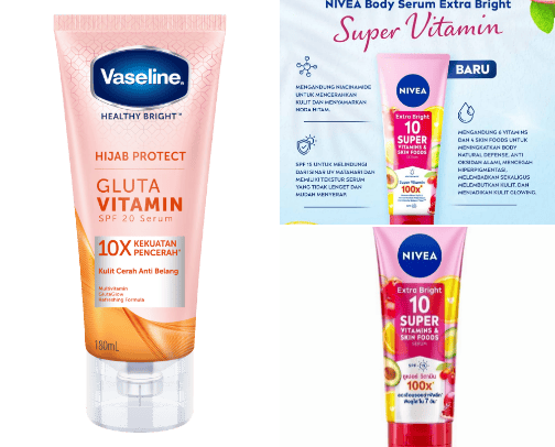 Body serum cover photo collage