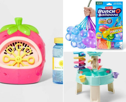 Summer toddler survival toys cover photo collage
