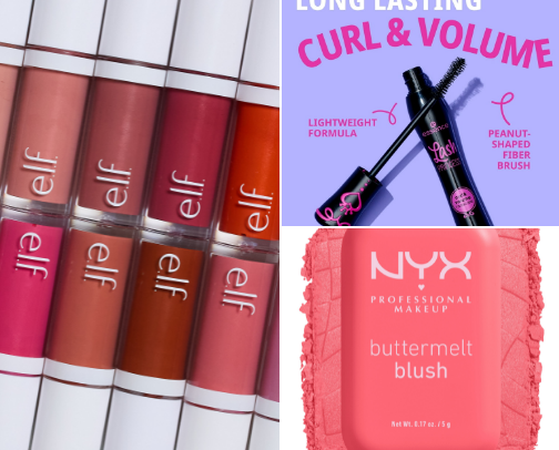 Make up products cover photo collage