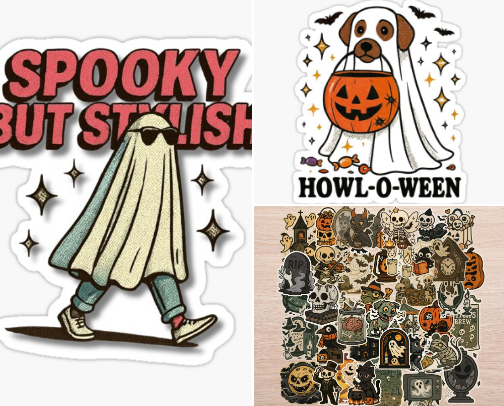 Trendy Stickers for Laptops & More cover photo collage