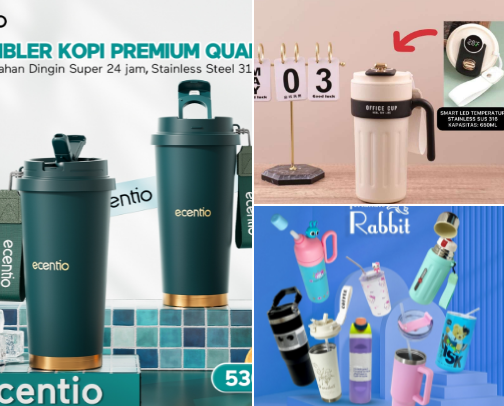 selling portable coffee tumbler products at low prices cover photo collage