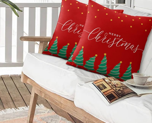 Eye Catching Holiday Decor -Christmas patio Pillows cover photo collage