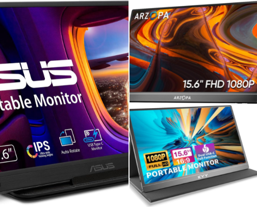 Portable Monitor and Laptop Stand Setup cover photo collage
