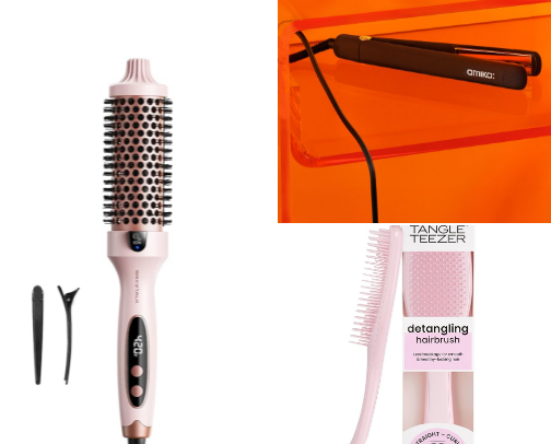 Hair tools cover photo collage