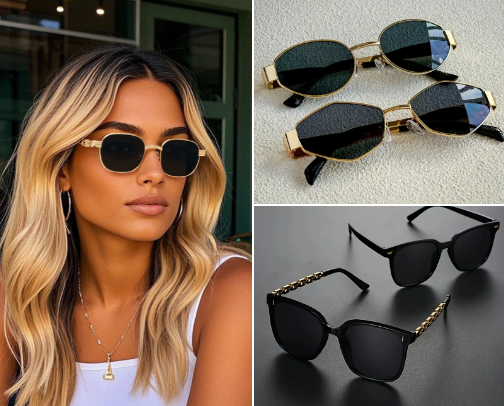 7 Captions for trendy Sunglasses You’ll Love 😎 cover photo collage