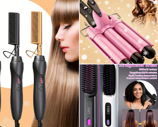 Luxury Hot Combs & Curls cover photo collage