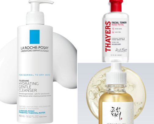 Glow-Up Skincare Essentials ✨ cover photo collage