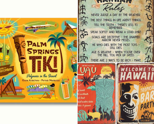 Save & Read - Palm Springs Tiki: Polynesia in the Desert Home Bar Style cover photo collage