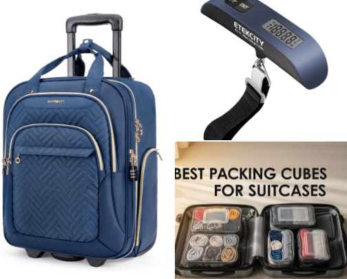 The Ultimate Viral Travel Hacks & Packing Essentials ✈️🧳 cover photo collage