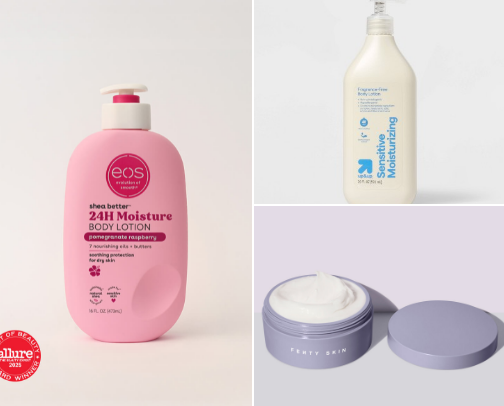 Skin care products cover photo collage
