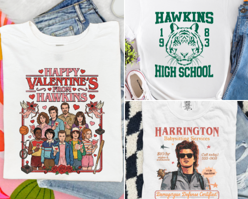 Stranger Things Tees cover photo collage