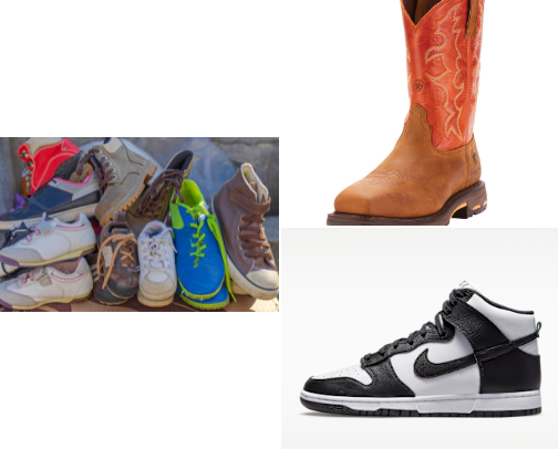 My favorite footwear from everyday tennis shoes to boots for the blue collar guy or gal cover photo collage