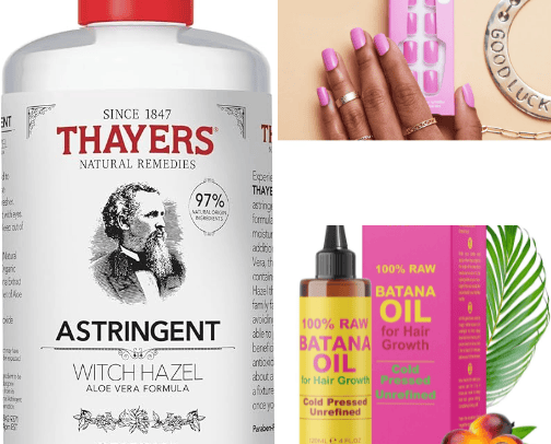 Skin care and hair cover photo collage