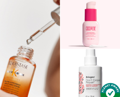hair products to fix your split ends! cover photo collage