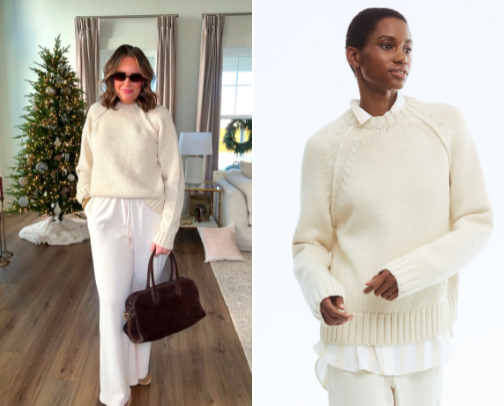 Winter White Monochromatic Outfit cover photo collage